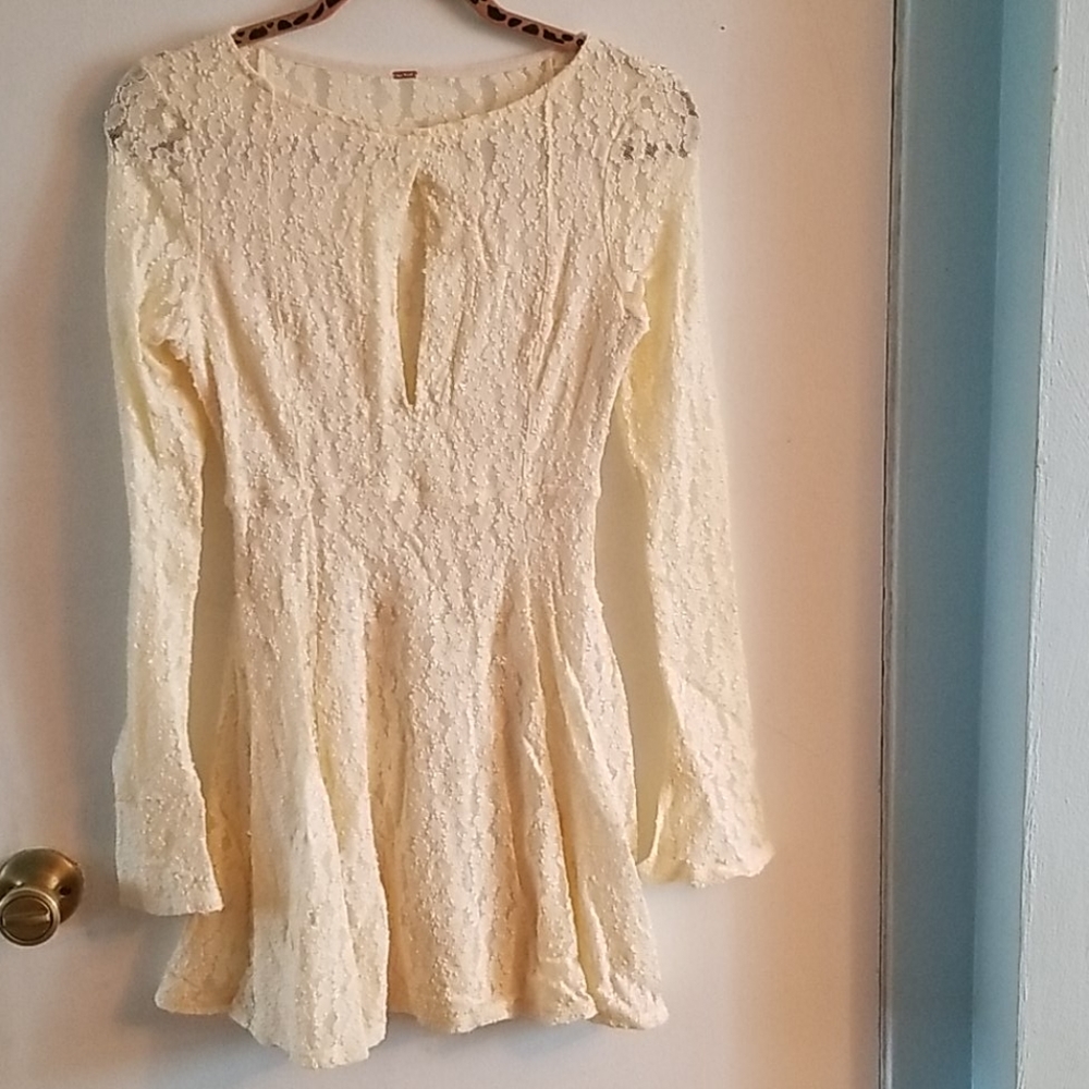 Beautiful lace free people lined  dress